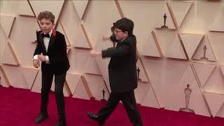 Oscars 2020 Arrivals: Roman Griffin Davis and Archie Yates | ScreenSlam