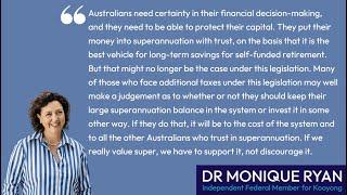 Dr Monique Ryan MP, Treasury Laws Amendment - Superannuation