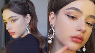 baddie makeup  perfect eyeliner | dolly eyelashes | viral makeup ~