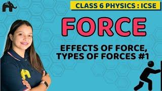 Force Class 6 ICSE Physics | Selina Chapter 3 | Effects of Force, Types of Forces #1