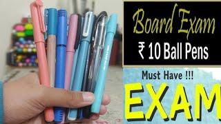 Best Ball Pens For Board Exam and Notes-Taking Under 10 Rs || Best ball pens #boardexam #penreview