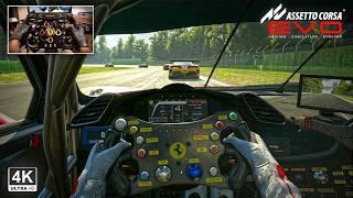 Assetto Corsa EVO - Ferrari 488 Challenge Evo | Imola GP Race Steering Wheel Gameplay