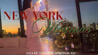 Vlogmas 2024 Ep 3  | decorating my first nyc christmas tree, holiday festivities & pop up bagels!