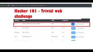 Hacker101 CTF: A little something to get you started | Trivial Web challenge