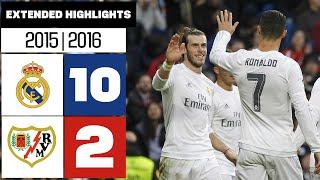 REAL MADRID 10-2 RAYO VALLECANO 2015/16 | Mejores momentos