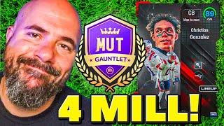 PLAYING THE GAUNTLET FOR A 4 MILLION COIN CARD!!