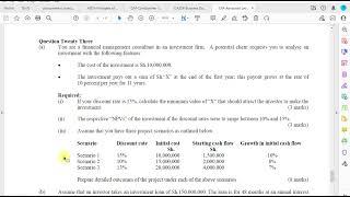 BUSINESS DATA ANALYSIS PILOT PAPER Q23-GOAL SEEK AND SCENARIO ANALYSIS