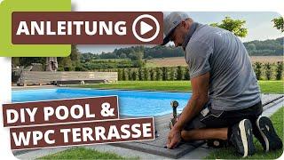 Pool im Garten & Poolterrasse mit WPC Dielen gestalten