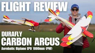 Flight Review - Durafly Carbon Arcus, F3A Aerobatic Biplane, 1000mm (PNF)