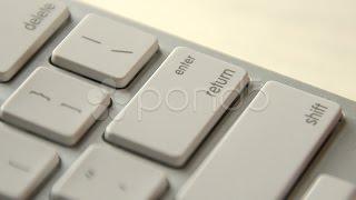 Tapping Enterreturn On The Keyboard. Stock Footage