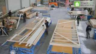 Prefab timber frame element (closed panel) manufacturing