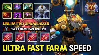 ULTRA FAST FARM SPEED MID Tinker With Full of Magical Build Unlimited Spam Laser Burst Damage DotA 2