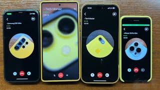 Samsung S25 Ultra, iPhone 16 Pro Max, iPhone 11 & iPhone 7 WhatsApp, Threema & Zangi Incoming Calls