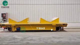 Large Capacity Railroad Transfer Cart,Warehouse Electrical Warning Light Transfer Trolley