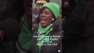 Mayor Cherelle Parker can't spell Eagles #usa #funny #fail #philadelphia
