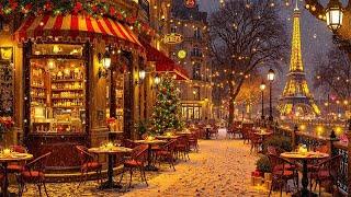 Christmas Paris Coffee Shop Night Jazz & Relaxing Sweet Piano Jazz Instrumental Music for Study,Work