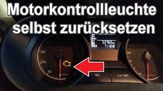 Motorkontrollleuchte zurücksetzen ohne Diagnosegerät - Anleitung / MKL beim Auto löschen