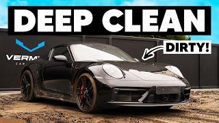 Deep Cleaning a Dirty Porsche 911 Targa - Full Detail ASMR