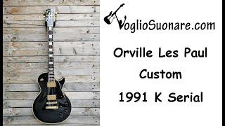 1991 Orville LPC Les Paul Custom Black K Serial Japan