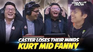 Casters loses their MINDS after KurtTzy picked Fanny MID LANE against HOMEBOIS SG [FASTEST GAME]