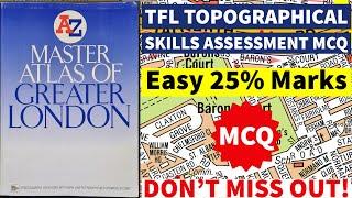 TfL Topographical Assessment | MSQ questions worth 25% marks | A to Z Master Atlas Greater Londonpco