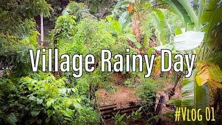 Village Rainy Day | Narural sound | #01 Vlog