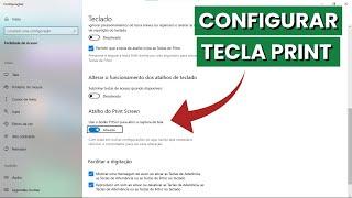 COMO CONFIGURAR A TECLA PRINT PARA USAR A CAPTURA DE TELA