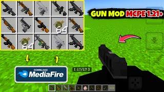 Gun Mod For Minecraft Pe 1.21+  (100% Working) || Best Mods For Mcpe 1.21+