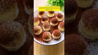 Easy Sweet Milk Balls Recipe at Home #shorts #viralshorts #sweet