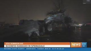 Nilfisk-Advance on Robinson Ave. in Springdale heavily damaged by storm