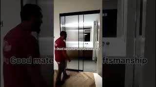 HDSAFE Glass Door Fluted Glass Sliding Door Black Sliding Glass Doors Factory