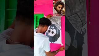 Allu Arjun  Pushpa  Reverse Painting #youtubeshorts #trending #shortsfeed #trendingshorts #shorts