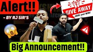 Biggest Announcement ⁉️|RJ Sir Big Announcement | Biggest Give Away  | - Rajwant Sir Honest Talk