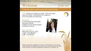 Considerations for Indigenous community safety and well-being - Heidi Kiiwetinepinesiik Stark