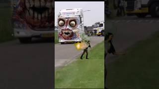 AmazingTRUCK TRONTON FUSO ZOMBIETruk Oleng, Truck Zombie #dumptruck #zombiesurvival #shorts