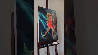 painting Tina Turner #art #artwork #tribute #shorts #acrylicpainting