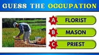 Guess the Occupations with choices | Multiple Choice Quiz | Learn Entry