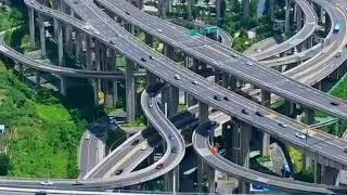 Word's biggest and most complicated Overpass (Qianchun Interchange) in China