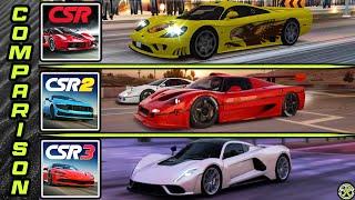 CSR Racing 1 vs CSR Racing 2 vs CSR Racing 3 Comparison