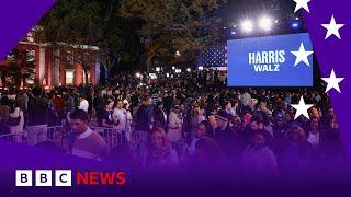 US election: Trump projected to win Georgia as crowds leave Harris HQ | BBC News