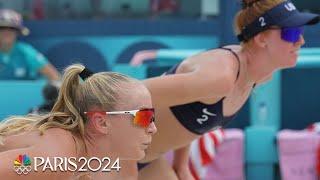 USA's Cheng, Hughes earn hard-fought beach volleyball win over France | Paris Olympics | NBC Sports