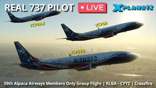 Real 737 Captain LIVE | 59th Alpaca Airways Group Flight | New York – Toronto Crossfire