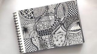 Zentangle art || Zentangle patterns || Zen-doodle || Doodle patterns