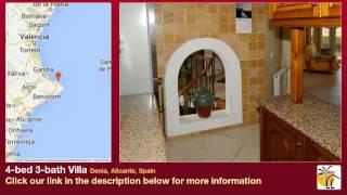 4-bed 3-bath Villa for Sale in Denia, Alicante, Spain