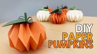 DIY Paper Pumpkin | How to Make a Paper Pumpkin | Paper Crafts 3D Pumpkin | Origami Pumpkin