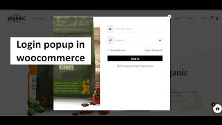 How to add login popup in woocommerce