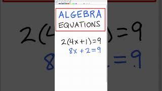 BASIC Algebra Equations - Quick Practice