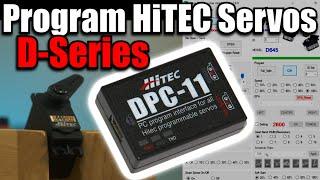 How to program Hitec D series servos with the DPC-11 in 13 minutes - D645MW