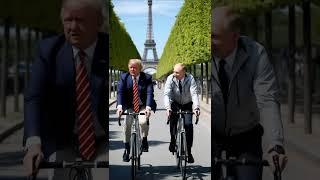 Trump rides a bike with Putin #trump #putin #amazing #russia #usa #wow #bike #ride