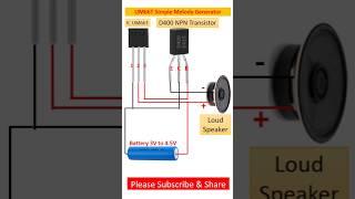 UM 66T Simple Melody Generator || Music Circuit || Calling Bell Circuit #MelodyGenerator #Um66t